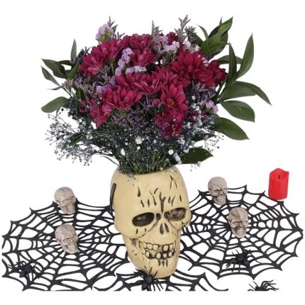 Skullful Night Flower Arrangement